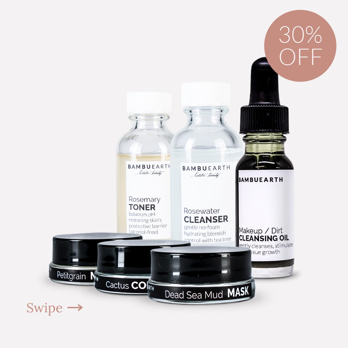 Skincare Starter Kit 100 Natural Bambu Earth