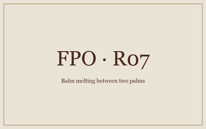 FPO: balm melting between two palms.