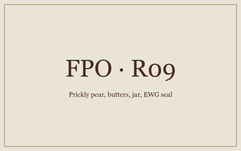 FPO: prickly pear fruit, raw butters and the jar beside the EWG VERIFIED seal.